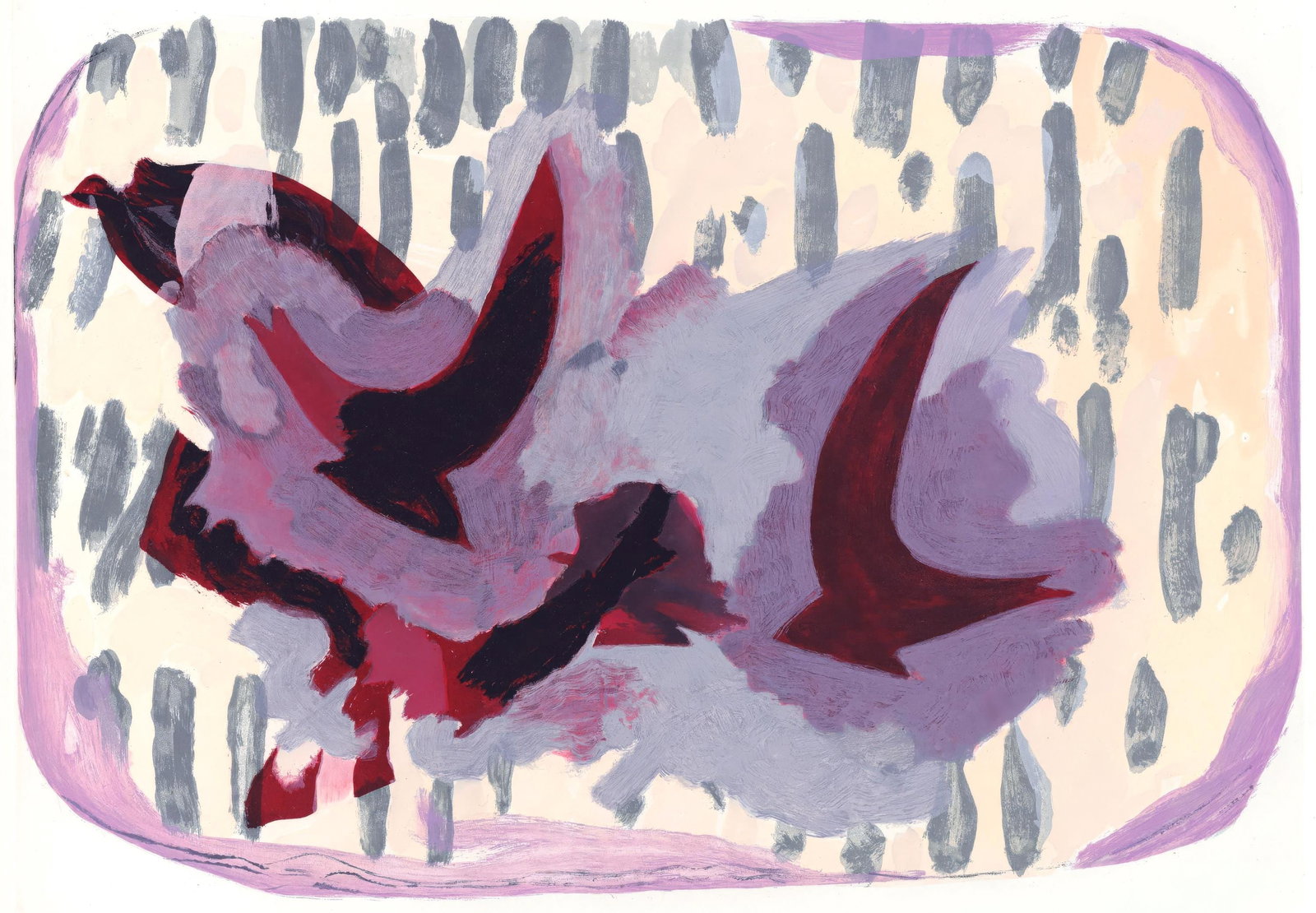 Saint-John Perse is a birds Collotype by Georges Braque from 1966.: Saint-John Perse is a birds Collotype by Georges Braque from 1966. A stunning example of Georges Braque's poetic visual language, Sans titre (Untitled) is a captivating collotype from his 1966 album B