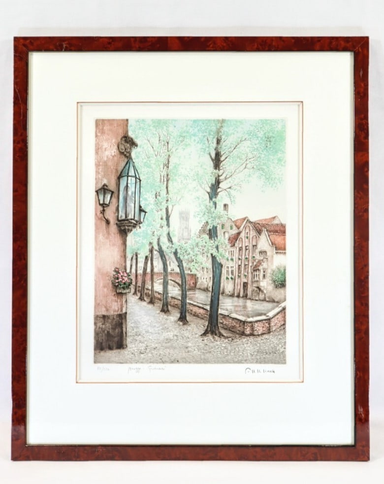 Francis Hebbelinck Brugge Groenerei Etching Signed Limited 80/ 350 Belgium (1 of 10)