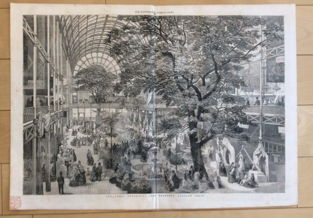 Crystal Palace Original Wood Engraving from 1851 London Exhibition (1 of 6)