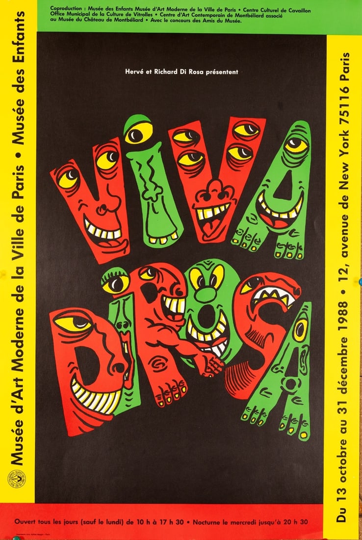 Herve Dirosa Original Viva 1988 Musee D Art Moderne Serigraphie (1 of 3)