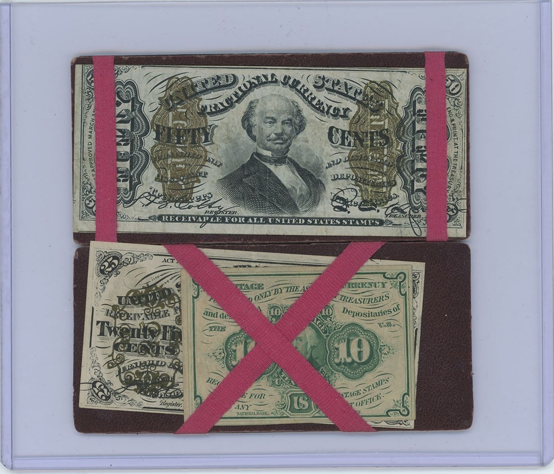 Fractional Currency Flip Over Magic Wallet With 3 Fractional Notes (1 of 1)