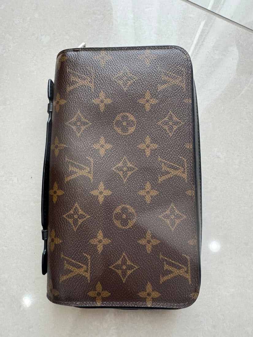 Auth LOUIS VUITTON Zippy XL Wallet Purse Monogram Macassar M61506 F/ S 424728 (1 of 9)