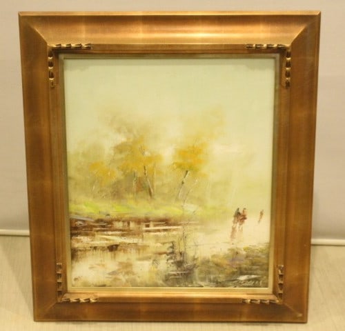 Spanish signed impressionist oil painting after the rain by Alfredo Candela.: Spanish signed impressionist oil painting after the rain by Alfredo Candela. Experience the serenity of Alfredo Candela's breathtaking landscape, 'After the Rain by Bernay', a stunning Spanish signed