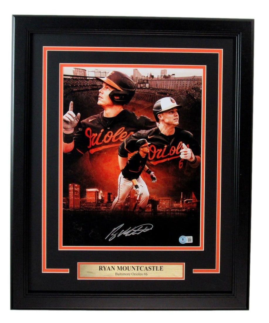 Ryan Mountcastle Autographed 11x14 Photo Orioles Framed Beckett 180810: Ryan Mountcastle Autographed 11x14 Photo Orioles Framed Beckett 180810 Get ready to showcase your love for the Orioles with an authentic piece of baseball history - Ryan Mountcastle, the talented