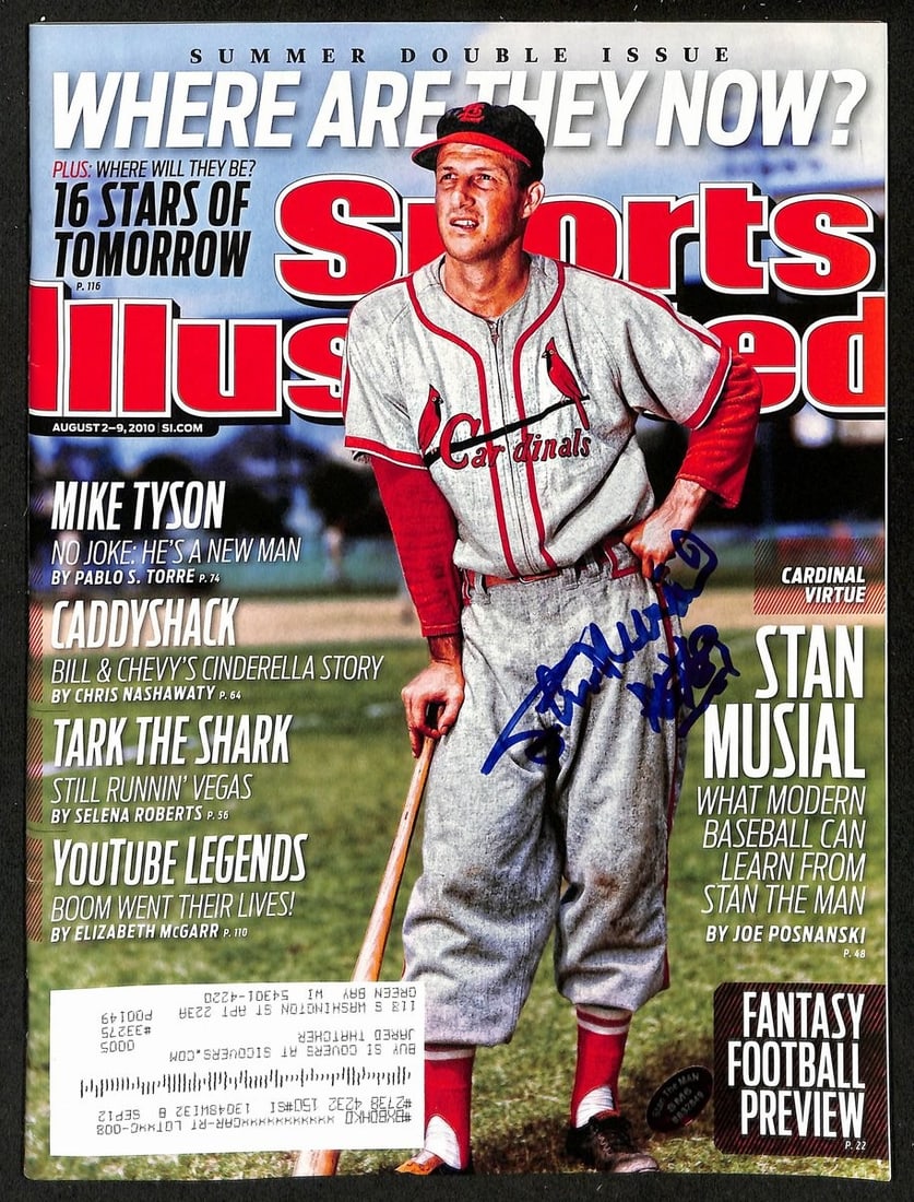 Stan Musial HOF Signed/ Inscr 2010 Sports Illustrated Magazine Stan Auth 200777 (1 of 2)
