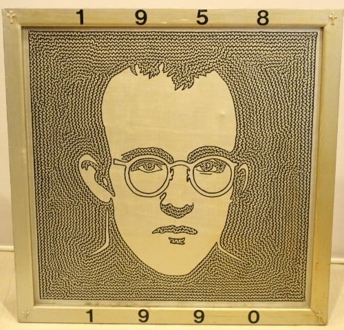 Keith Haring Original Acrylic on Canvas Painting Framed by Ken Hamazaki: Keith Haring Original Acrylic on Canvas Painting Framed by Ken Hamazaki Experience the vibrant world of contemporary art with this stunning original acrylic painting by renowned artist Ken Hamazaki,