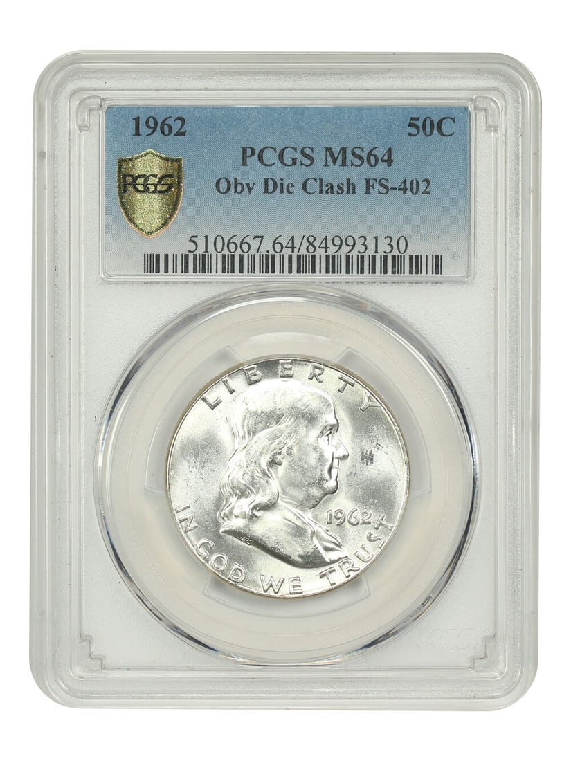 1962 50C PCGS MS64 (Obv Die Clash, FS-402) (1 of 4)