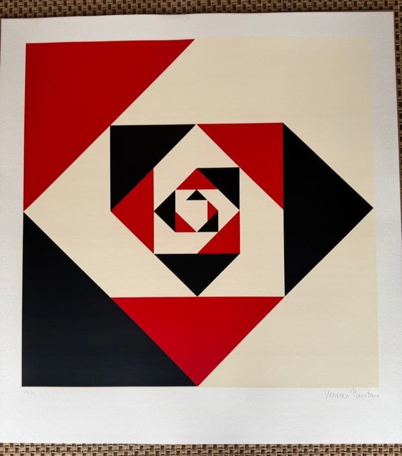 Verner Panton Geometri I Silkscreen 48/ 120 Signed Danish Modern Art (1 of 4)