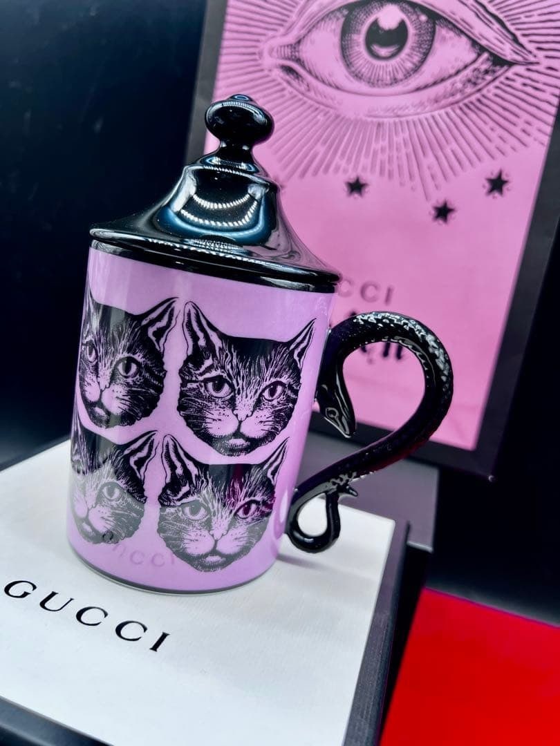 Gucci rare garden cat cup collaboration mystic Richard Ginori (1 of 17)