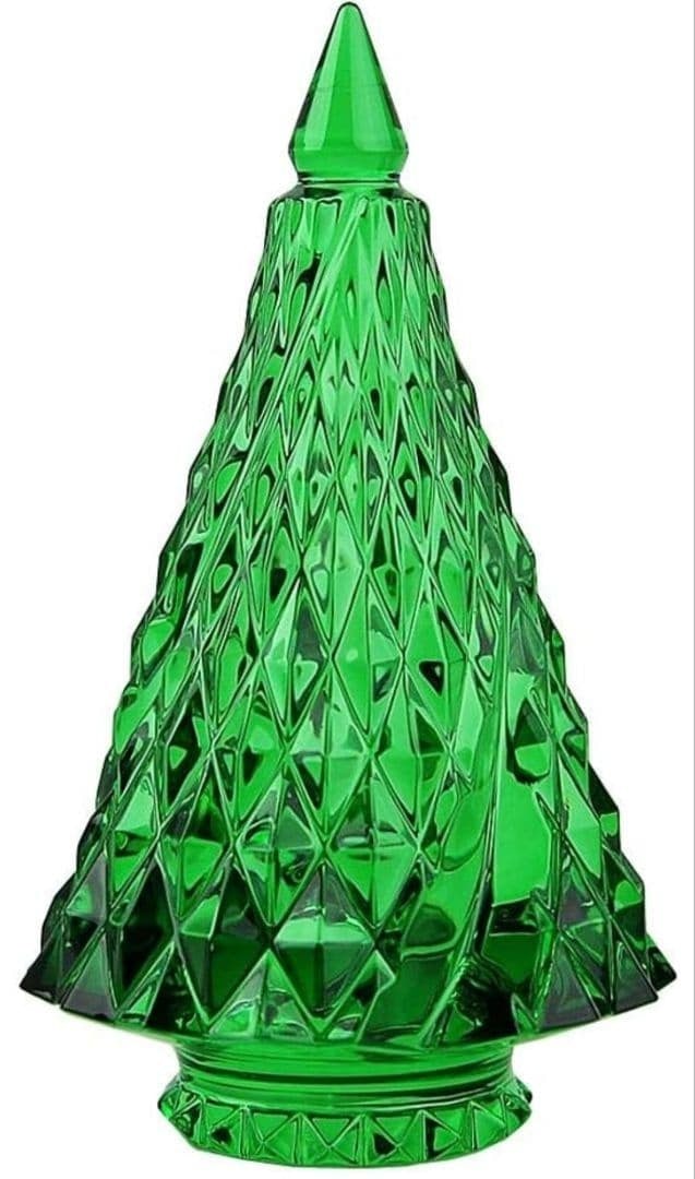 BACCARAT Christmas Tree Figurines Green Crystal Art Glass France Collectible (1 of 5)