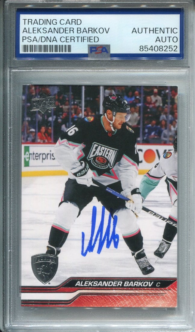 Aleksander Barkov Autographed Upper deck card is authentic auto (1 of 2)