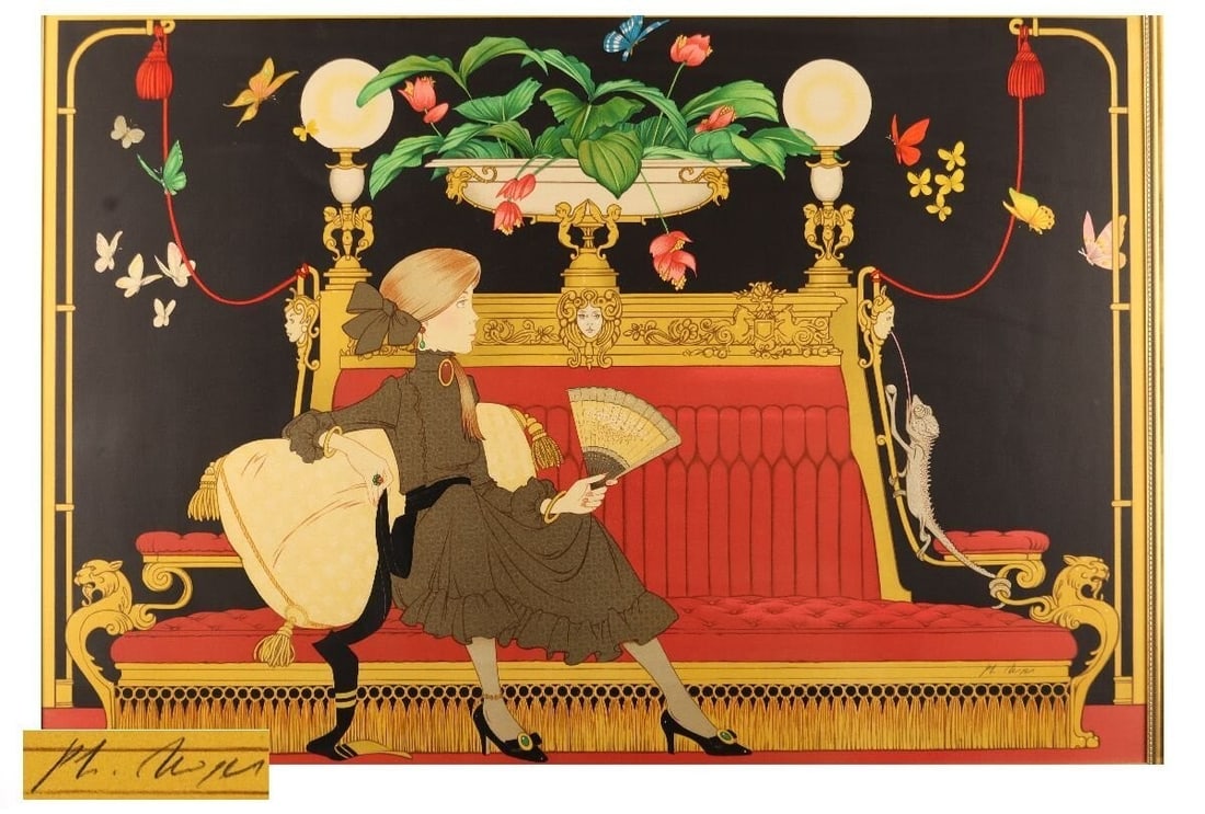 Philippe Henri Noyer original vintage signed portrait serigraph (1 of 10)