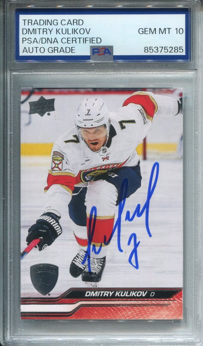 Dmitry Kulikov Autographed Upper Deck Card PSA Authentic Auto Grade 10 (1 of 2)