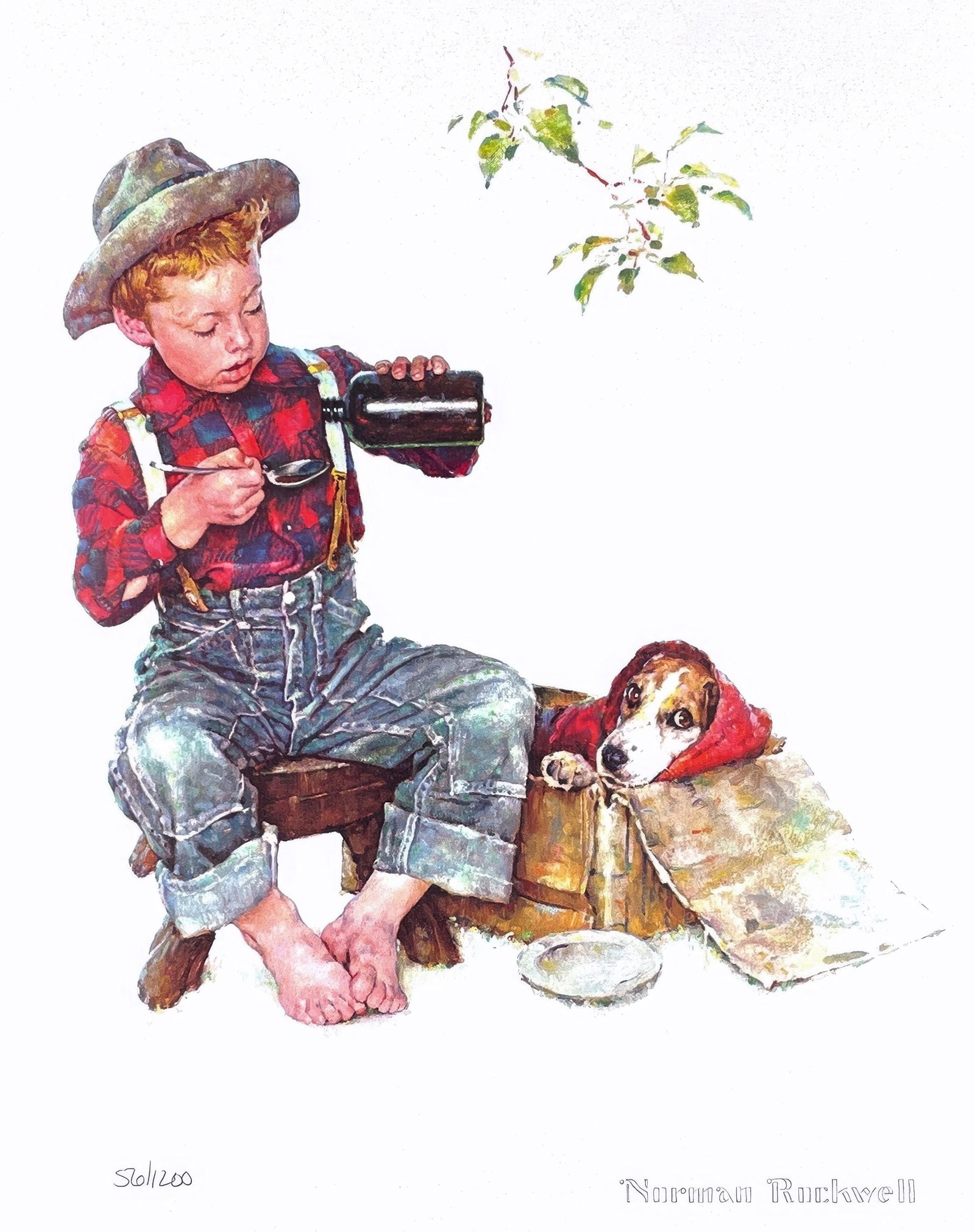 Norman Rockwell, Mysterious Malady, from The Four Seasons, Offset Lithograph, 1991 (1 of 5)