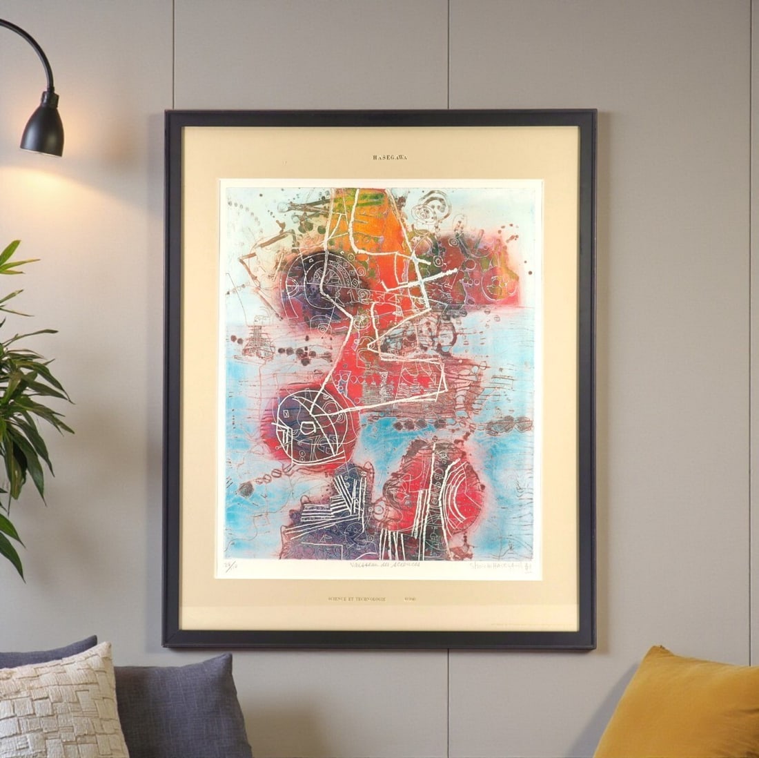 Shoichi Hasegawa Vaisseau des sciences Etching Signed ED110 Framed With Box (1 of 10)