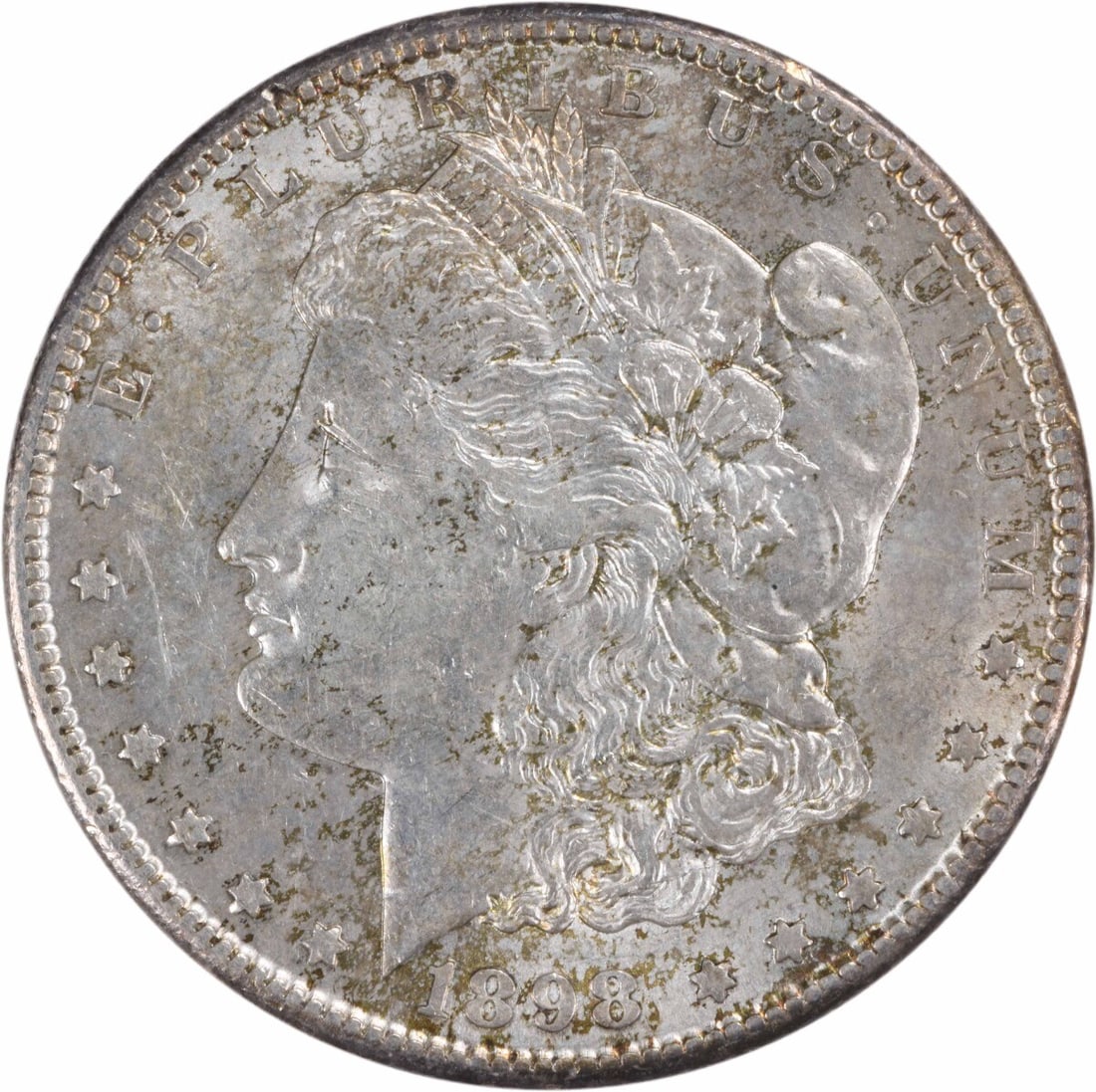 Morgan Silver Dollar 1898-S AU Uncertified Slider (1 of 2)
