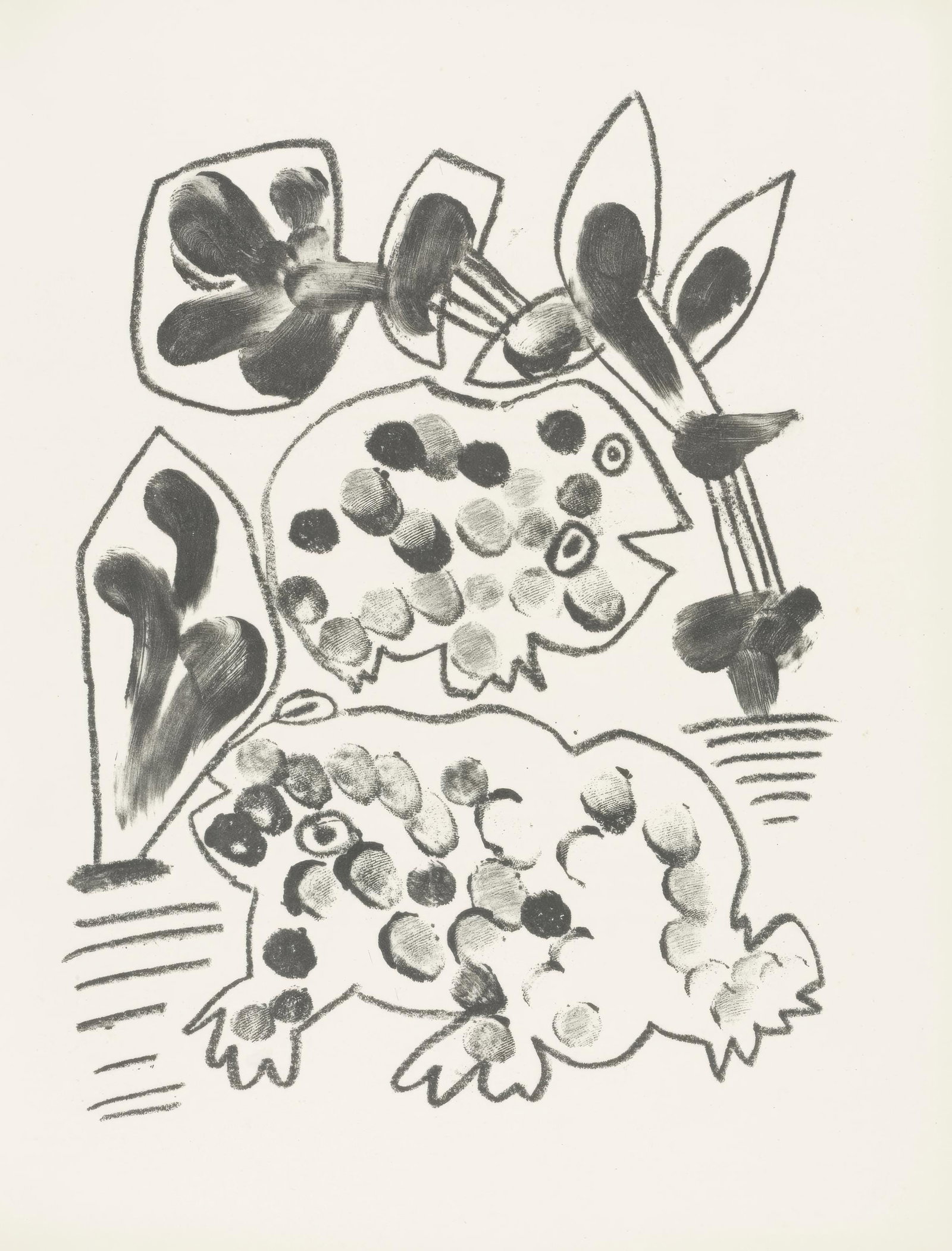 Pablo Picasso lithograph 1950 in living memory: Pablo Picasso lithograph 1950 in living memory Experience the masterful fusion of form and emotion in Pablo Picasso's 1950 lithograph, Sans titre (Untitled), from the esteemed folio De memoire d'homme
