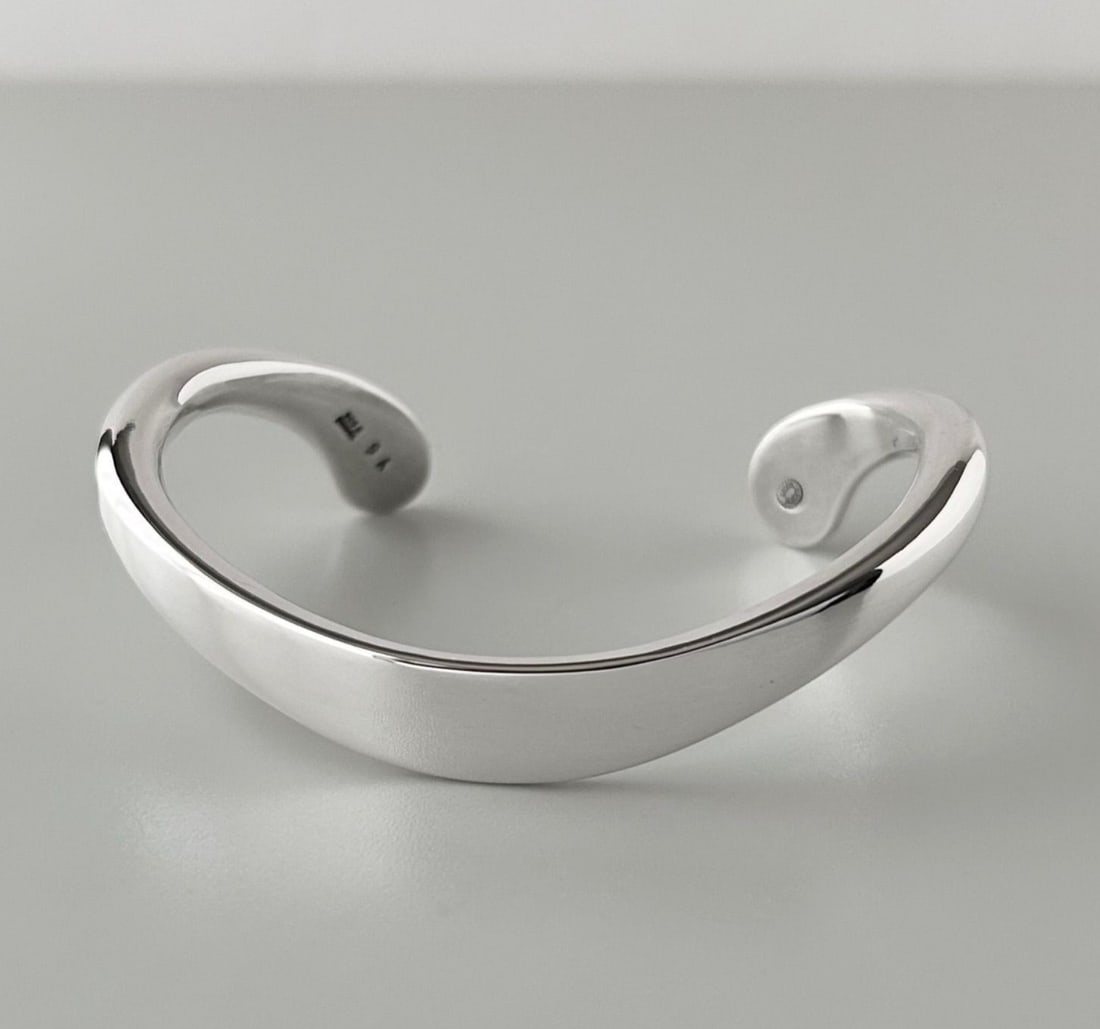 Georg Jensen No.9A Bangle Bracelet Sterling Silver 6.14 inches in Rare (1 of 11)