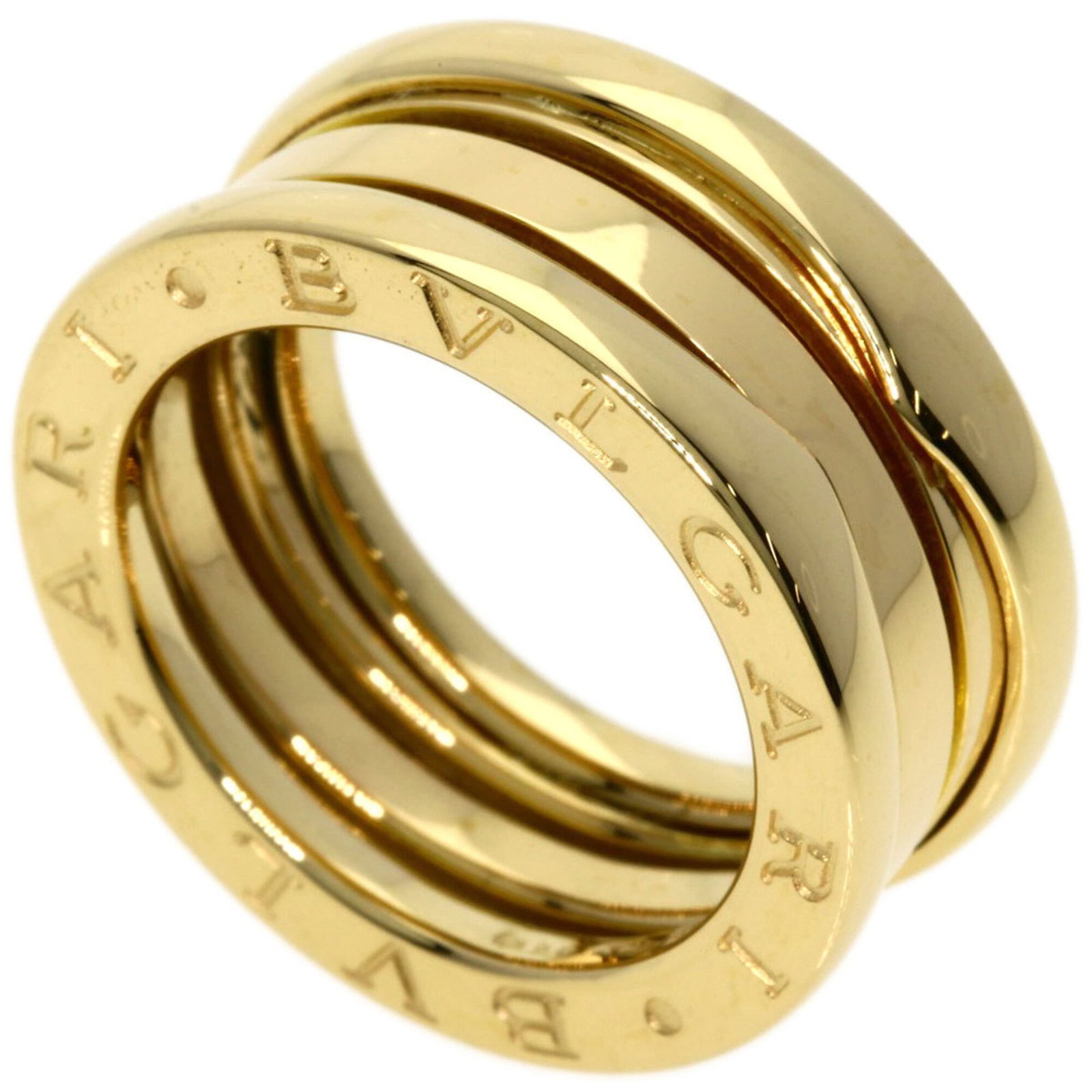 Bvlgari ring is a band.: Bvlgari ring is a band. A 18K gold Bvlgari band ring with a yellow metal finish, this delicate ring boasts a sleek design and measures 8.5mm in width. With a weight of 9.2g, it features a classic