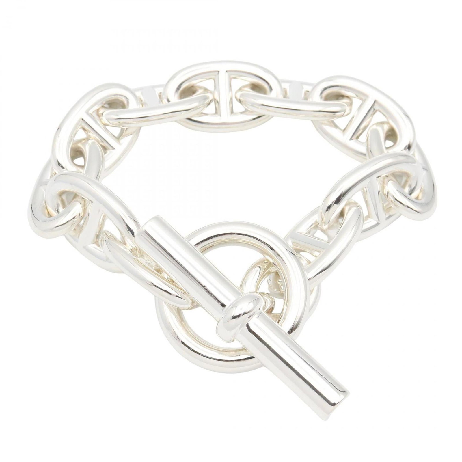 Hermes Charm Bracelet Silver 925: Hermes Charm Bracelet Silver 925 A delicate silver 925 charm bracelet from Hermes, featuring a sleek and modern design that adds a touch of sophistication to any outfit. With its durable construction 