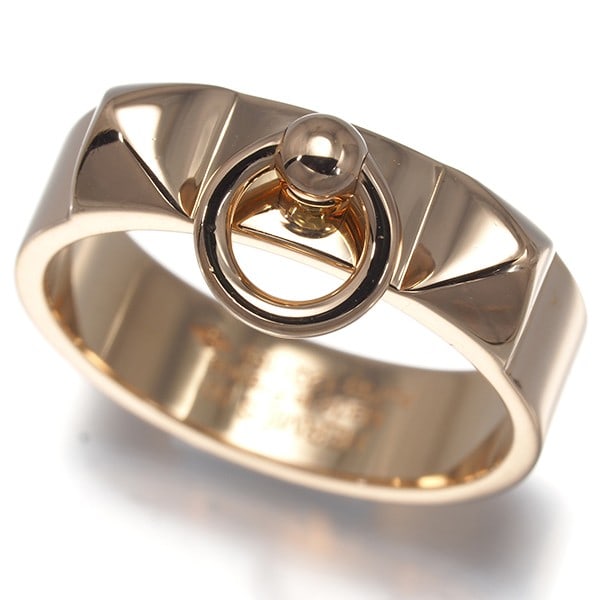 Hermes 18K rose gold ring collier de chien (1 of 5)