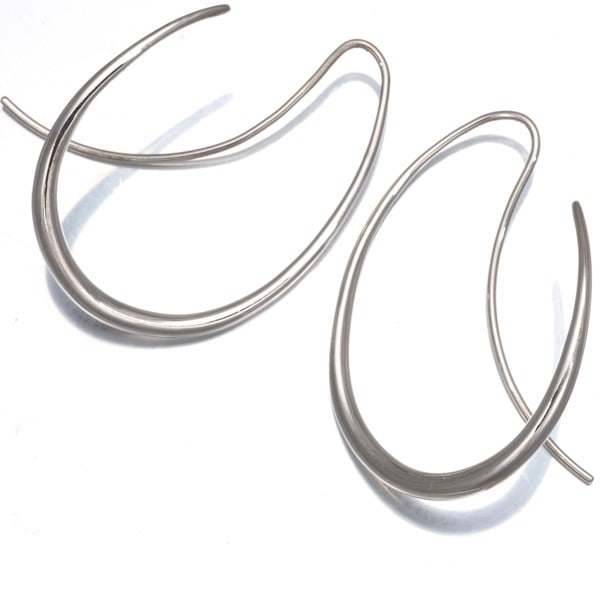 Georg Jensen 925 Sterling Silver Offspring Earrings Hoop (1 of 5)