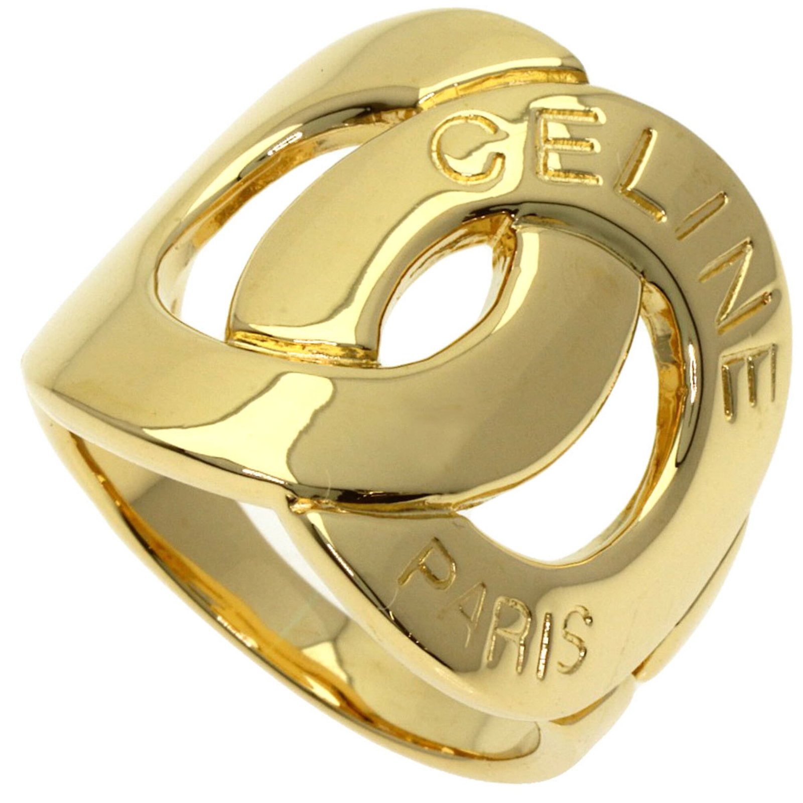 Celine Band Ring Yellow Gold (18K): Celine Band Ring Yellow Gold (18K) A beautiful 18K yellow gold band ring from Celine, featuring a diamond stone and designed for women. With its classic style and subtle details, this ring is in very 