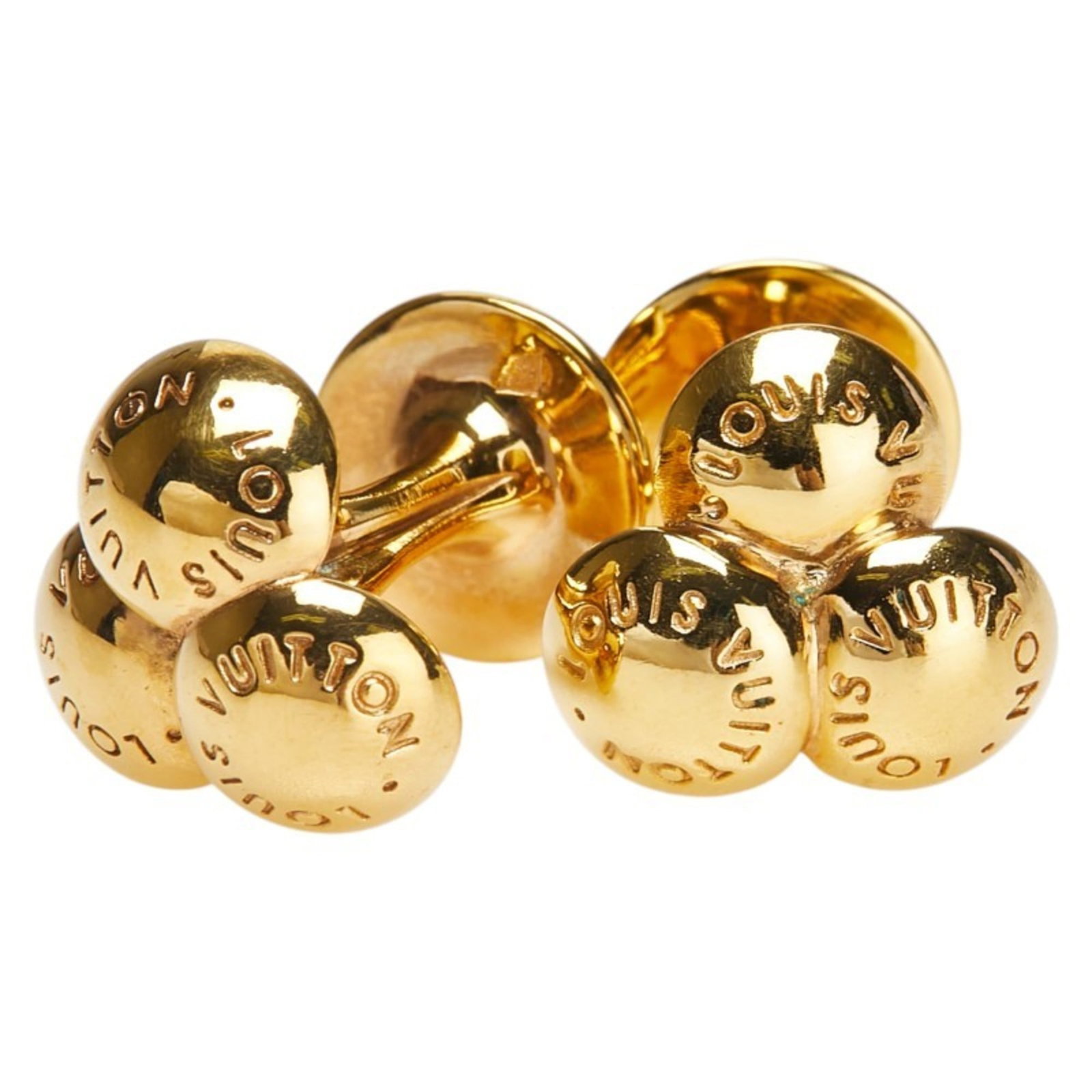 Louis Vuitton gold plating cufflinks: Louis Vuitton gold plating cufflinks Elevate your formal attire with these Louis Vuitton gold plating cufflinks, featuring the iconic brand's signature style. Made from durable gold plating, these