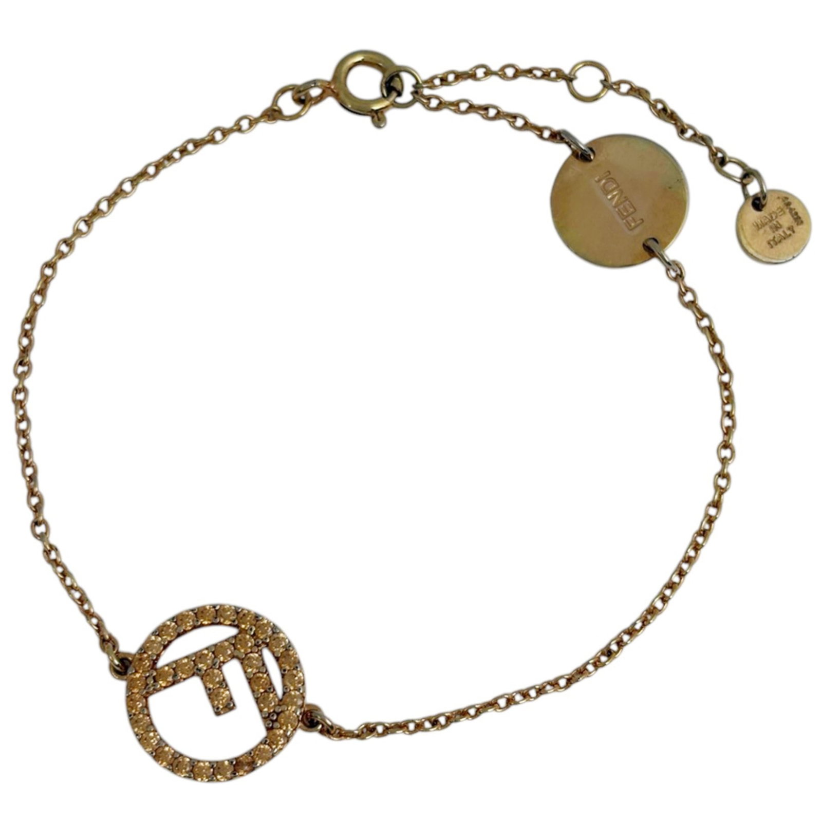 Fendi Charm Rhinestone Bracelet (1 of 5)