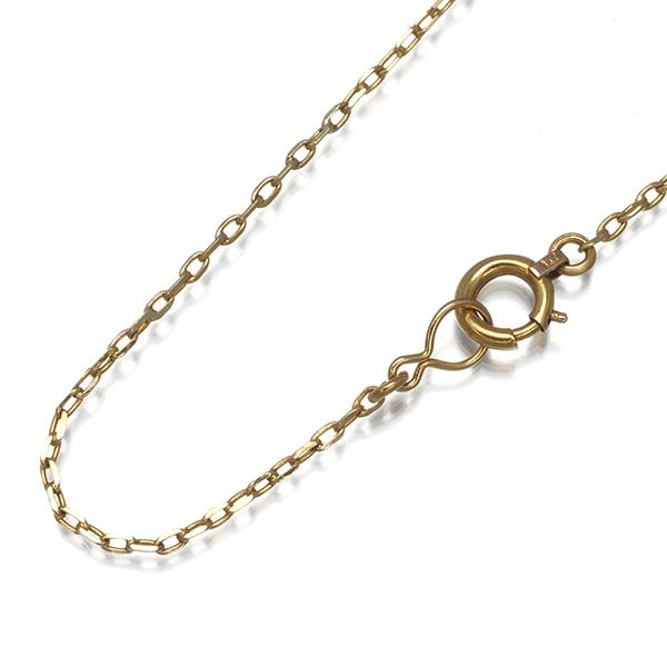 Cable Chain Necklace 40Cm 14K 585 Yellow Gold: Cable Chain Necklace 40Cm 14K 585 Yellow Gold A delicate 40cm chain necklace crafted from 14k yellow gold, this piece showcases the beauty of Japanese craftsmanship. With no main stone to add extra