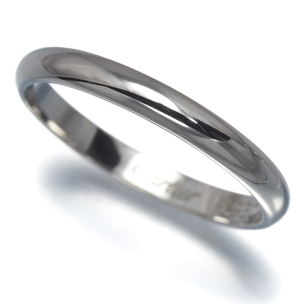Cartier Ring 1895 Wedding Band 2.4Mm Eu51 950 Platinum (1 of 4)