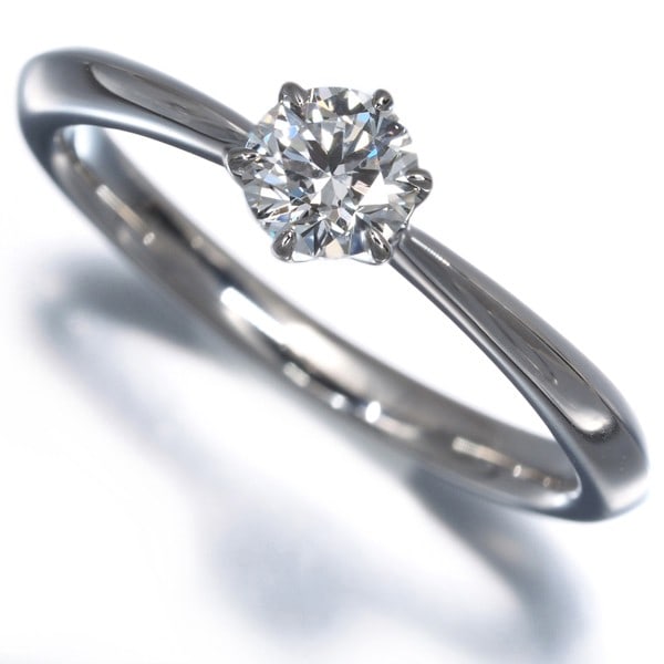 Trecenti Ring Diamond 0.348Ct F Vs1 Ex Solitaire Us5.75-6 900 Platinum (1 of 7)