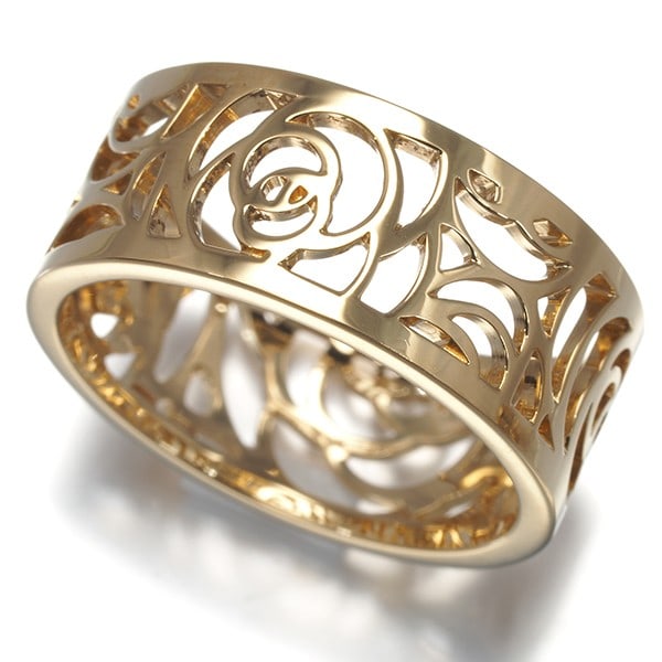 Chanel Ring Camelia Medium Eu53 18K 750 Yellow Gold (1 of 5)
