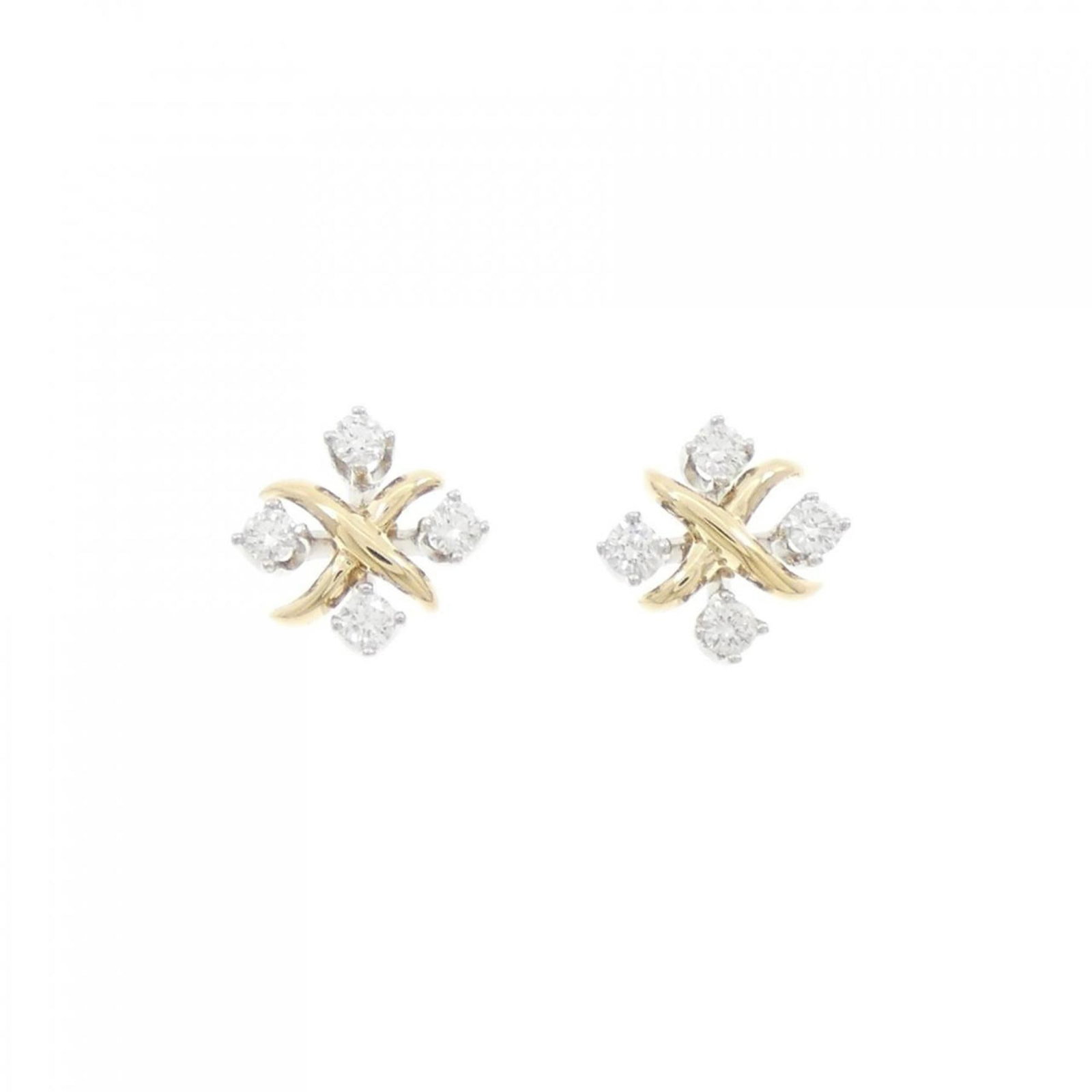 Tiffany Stud Earrings Platinum 950, Yellow Gold (18K): Tiffany Stud Earrings Platinum 950, Yellow Gold (18K) Elegant and timeless, these Tiffany stud earrings shine in platinum 950 and yellow gold (18K). With their classic design and high-karat gold