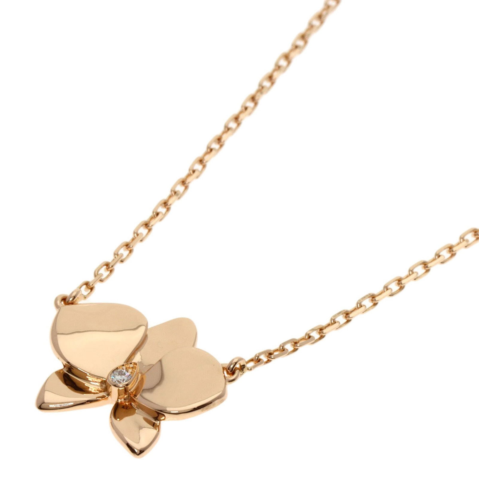 Cartier Caresse d'Orchides Par Medium 1P Diamond Necklace 18K Pink Gold Women's CARTIER: Cartier Caresse d'Orchides Par Medium 1P Diamond Necklace 18K Pink Gold Women's CARTIER Experience the timeless elegance of Cartier with this stunning 18K pink gold necklace featuring a Par Medium 1P 