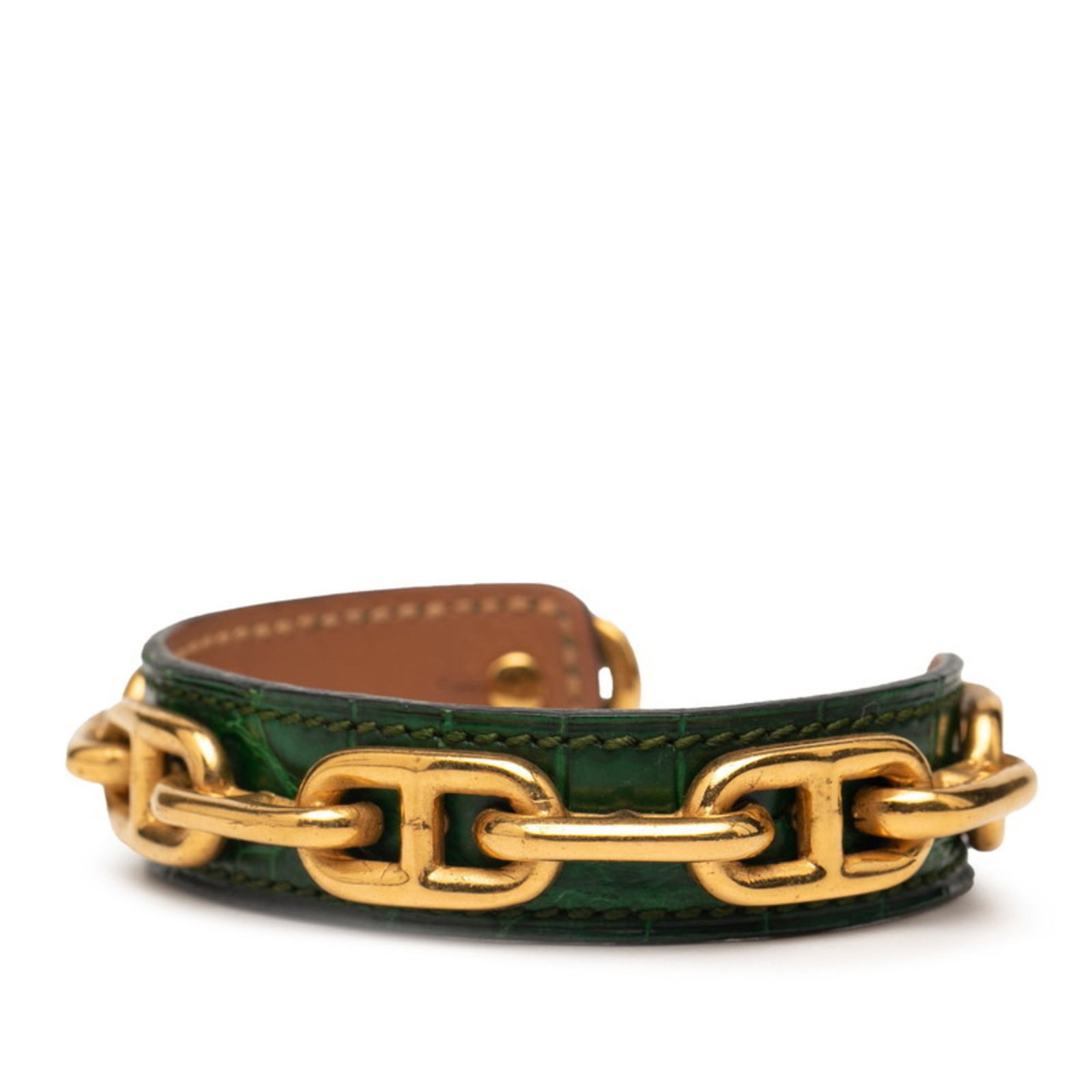 Hermes leather bangle - 2