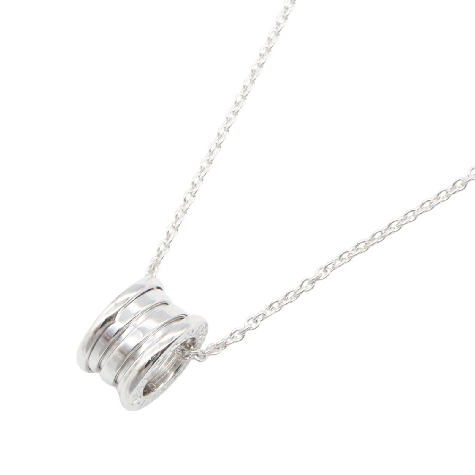 BVLGARI B-zero1 Necklace, 18K White Gold, for Men and Women, Silver: BVLGARI B-zero1 Necklace, 18K White Gold, for Men and Women, Silver Elevate your style with this stunning BVLGARI B-zero1 Necklace, crafted from 18K white gold and featuring a sleek silver finish.