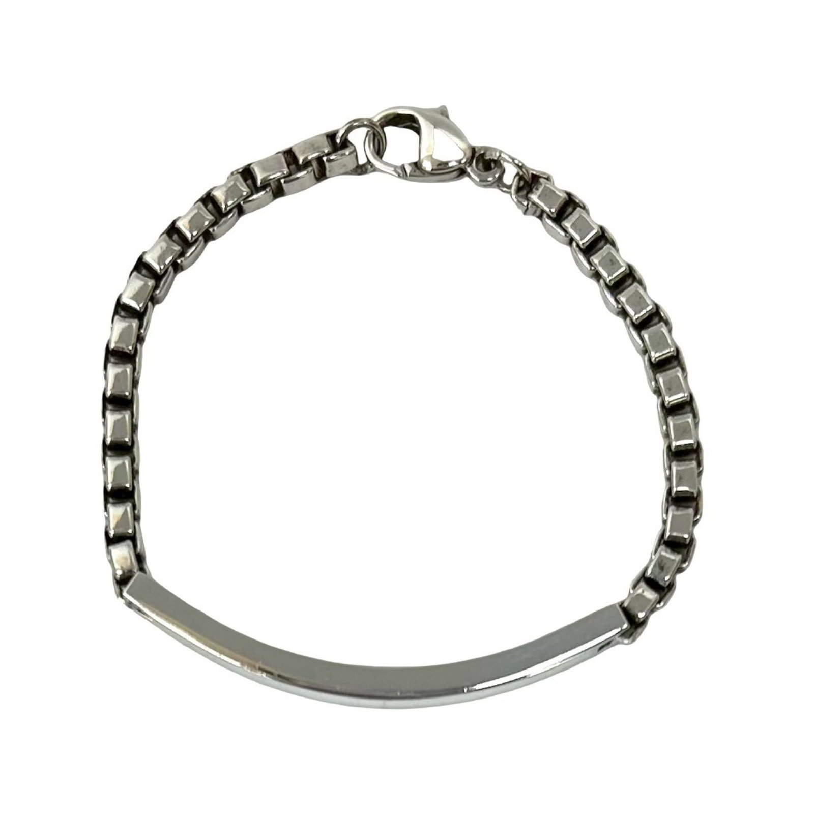 Tiffany silver bangle: Tiffany silver bangle A beautiful Tiffany silver bangle, crafted from 925 sterling silver, adds a touch of elegance to any outfit with its sleek design and slender profile. Measuring 15.5cm in