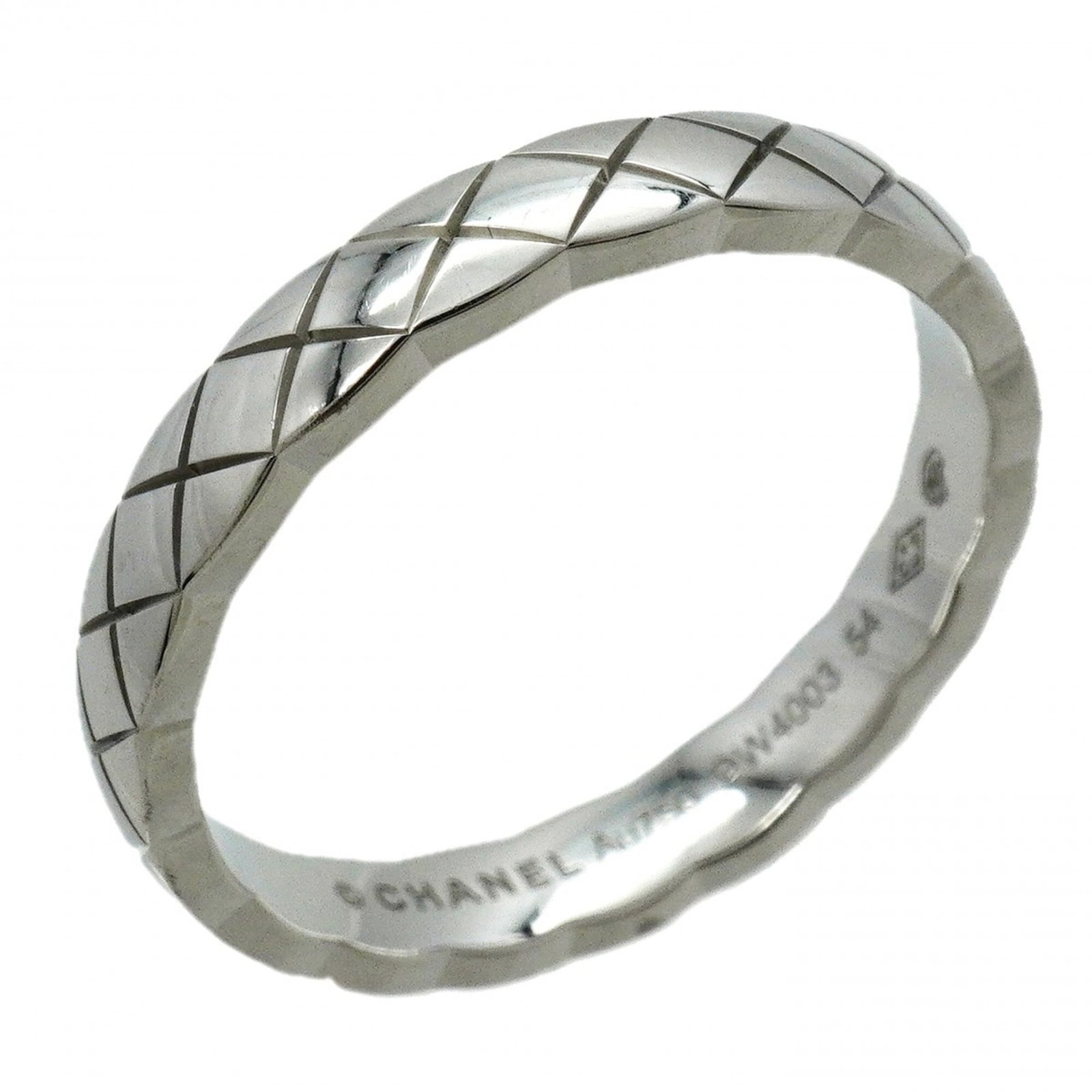 Chanel white gold band ring (1 of 7)