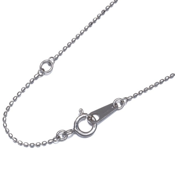 White Gold 585 14k Cut Ball Bead Chain Necklace 40cm (1 of 3)