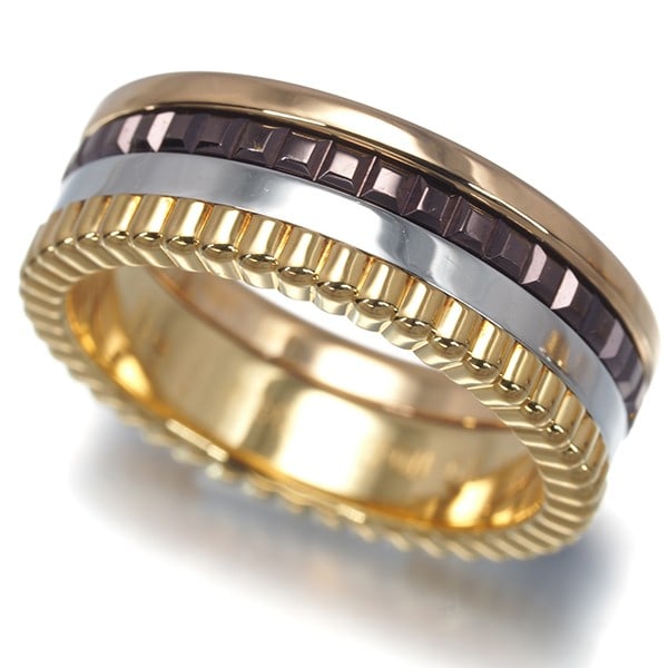 Boucheron Ring Quatre Classique Small Eu52 18K Yg/ Wg/ Rg (1 of 7)