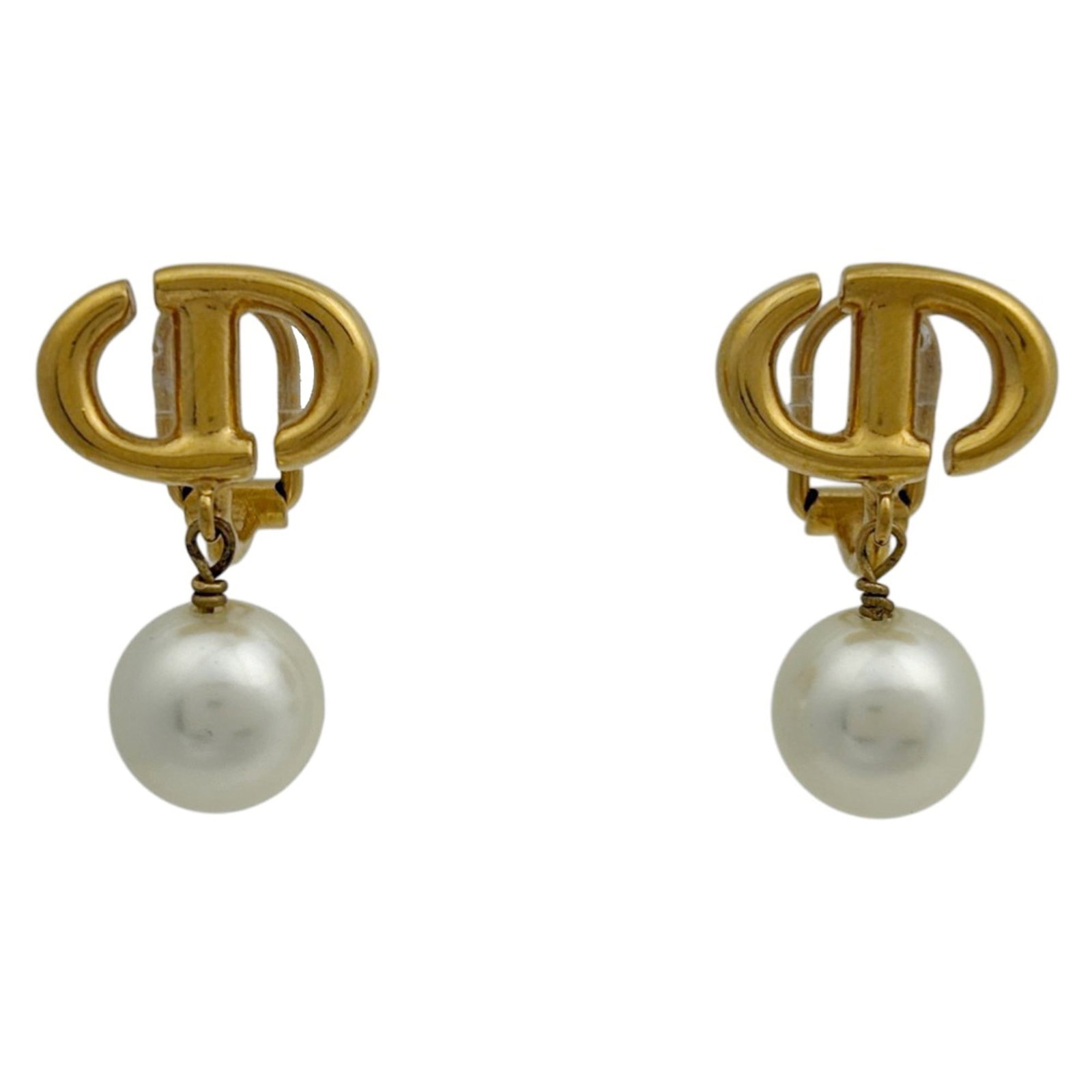 Christian Dior Clip Earrings Gold Plating (1 of 5)