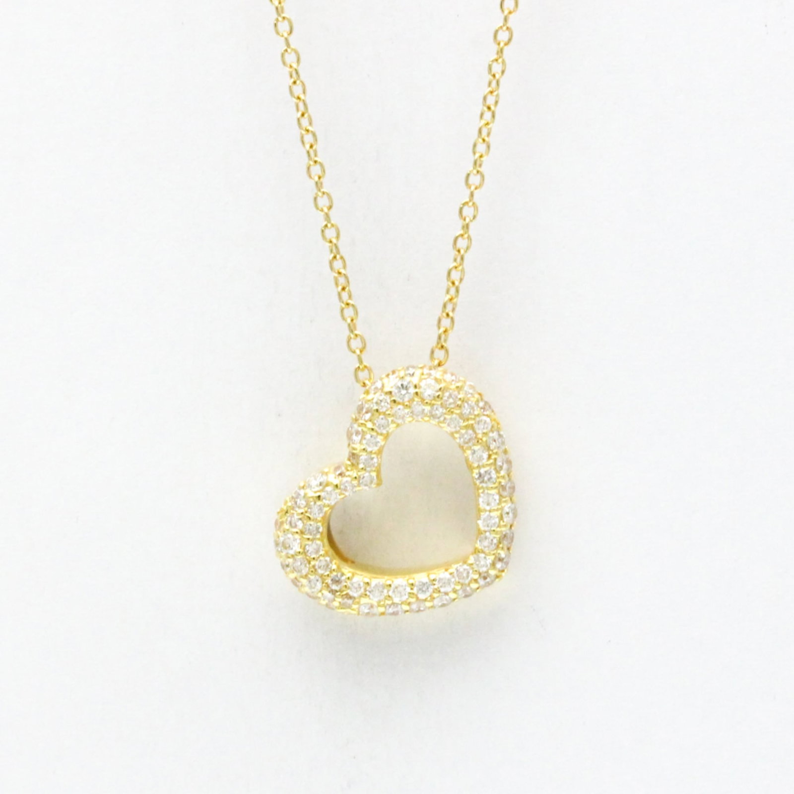 Ponte Vecchio Heart Diamond Necklace Yellow Gold (18K) Diamond Women, Men Fashion Pendant Necklace (1 of 15)