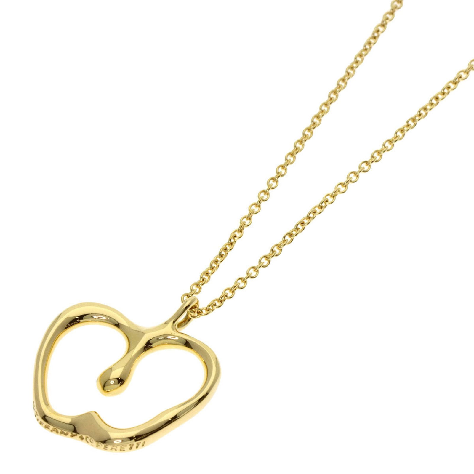 Tiffany & Co. Apple Necklace, 18K Yellow Gold, Women's.: Tiffany & Co. Apple Necklace, 18K Yellow Gold, Women's. A stunning 18K yellow gold Tiffany & Co. Apple necklace in excellent condition, featuring a 15.8mm x 17.5mm pendant with a 40.5cm chain