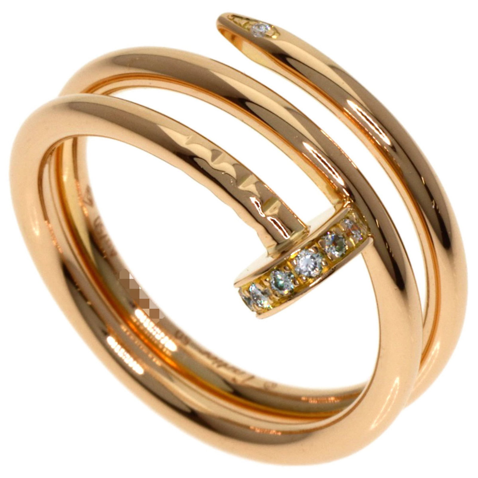 Pink Gold Diamond Ring By Women's Cartier Juste Un Clou (1 of 10)