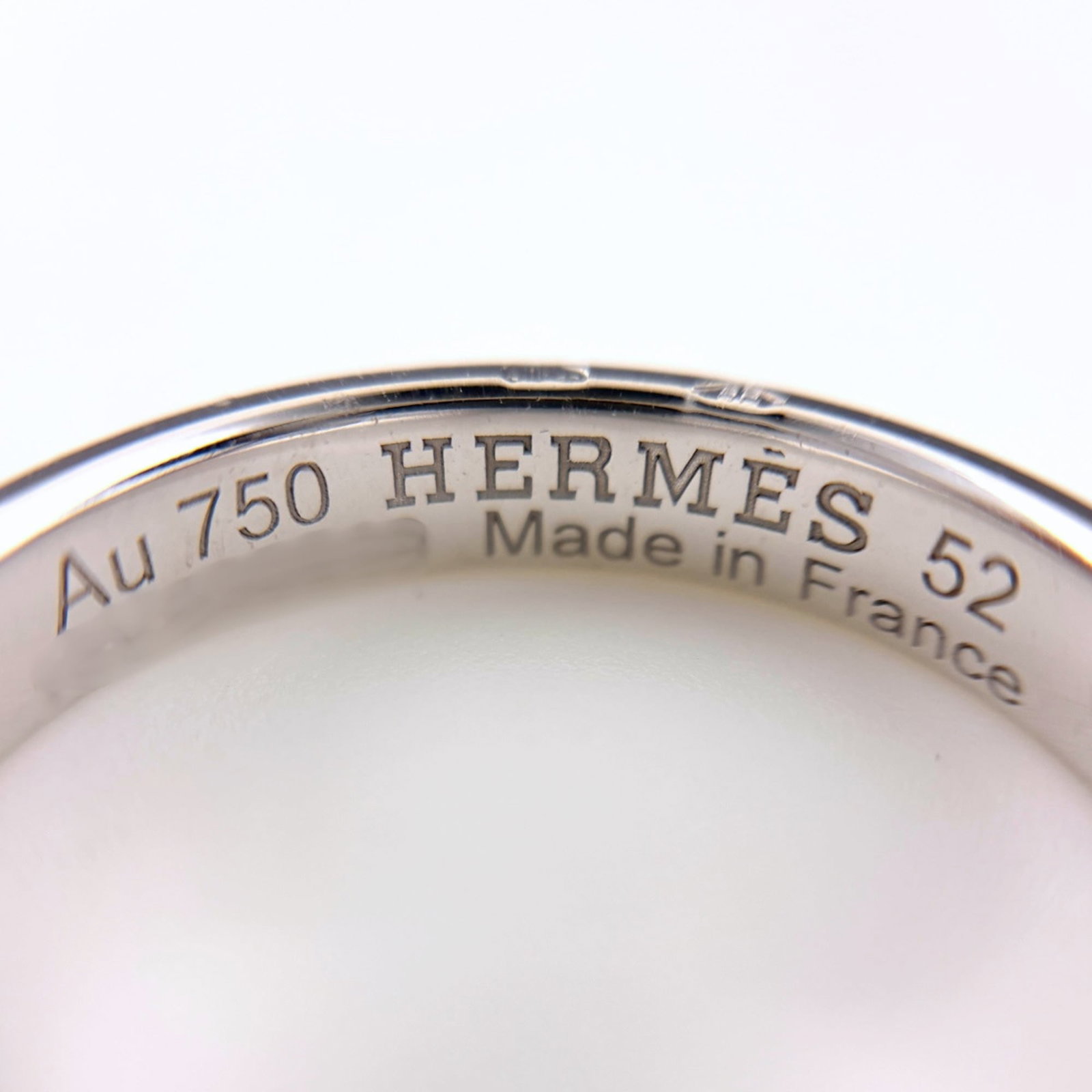 Hermes diamond silver ring. - 7