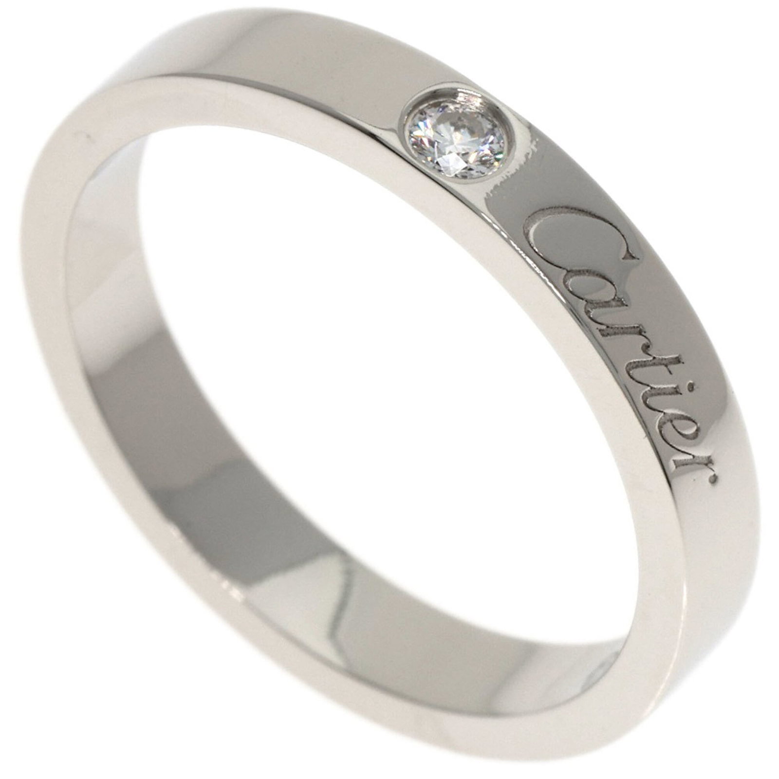 Cartier Band Ring Platinum 950: Cartier Band Ring Platinum 950 A stunning Cartier Band Ring in platinum 950, this elegant piece boasts a sleek design and subtle diamond accent, adding a touch of sophistication to any outfit. With it