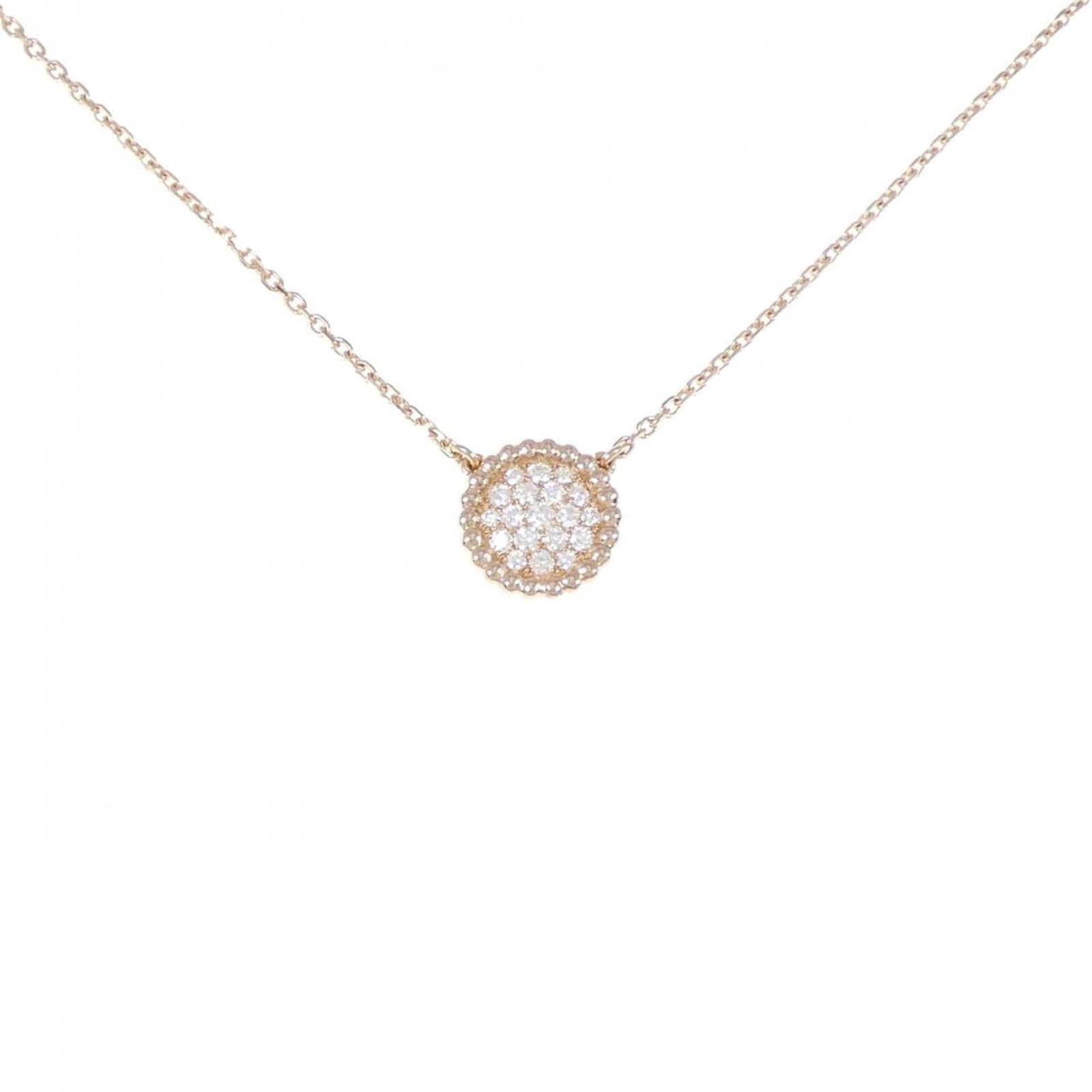 Van Cleef & Arpels Perle Necklace: Van Cleef & Arpels Perle Necklace A stunning Van Cleef & Arpels Perle Necklace in pink gold (18K) is up for auction, boasting a beautiful diamond pendant that adds a touch of elegance to any outfit.