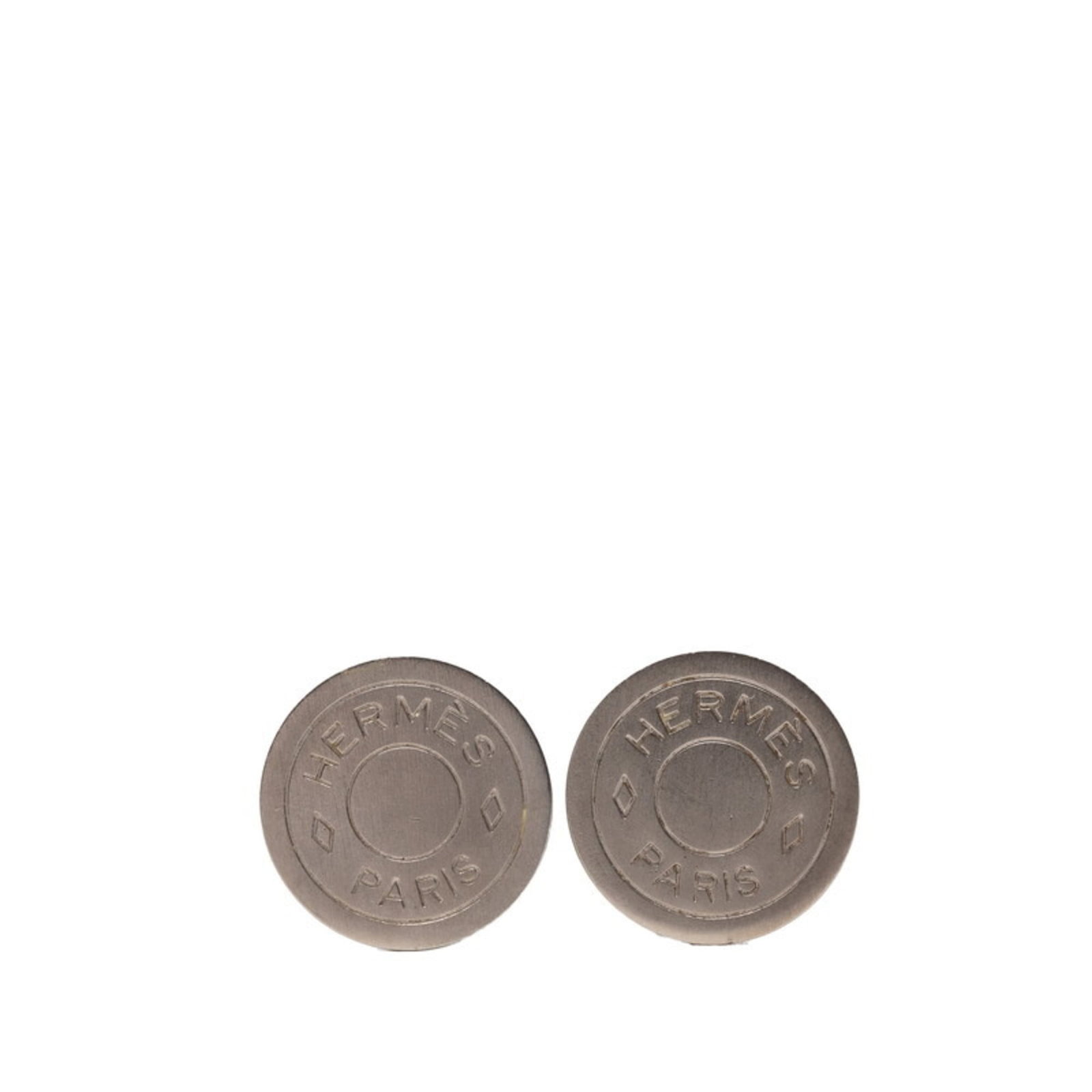 Hermes metal clip earrings (1 of 3)