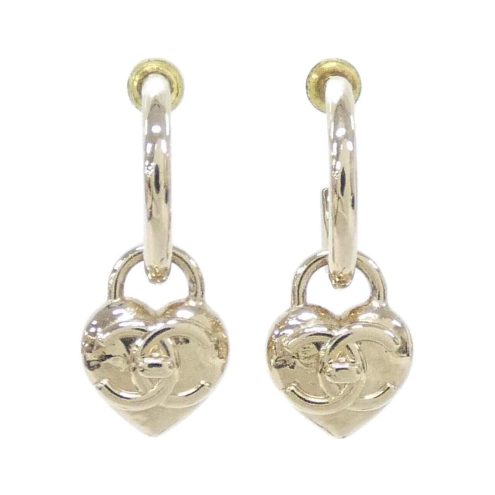 Chanel Stud Earrings: Chanel Stud Earrings Elegant and sophisticated, these Chanel stud earrings shine in gold. With a subtle 30mm x 13mm size, they add a touch of understated glamour to any outfit. In very good condition 